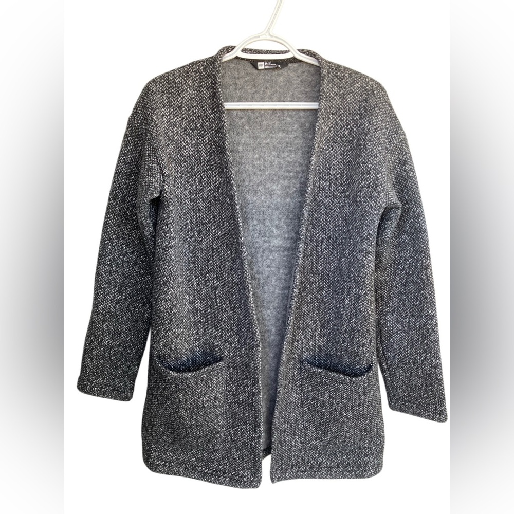 MEC Voyager fleece lined cardigan grey salt and pepper XS